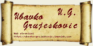 Ubavko Grujesković vizit kartica